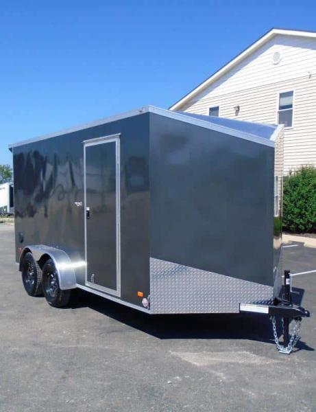 Enclosed Cargo Trailers For Sale 2023 7' x 14' Ramp Door Rear Wing ...