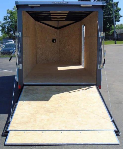 Enclosed Cargo Trailers For Sale 2023 7' x 14' Ramp Door Rear Wing & Loading Lights