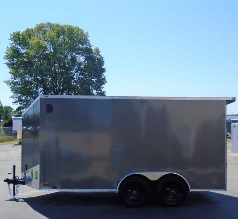 Enclosed Cargo Trailers For Sale 2023 7' x 14' Ramp Door Rear Wing & Loading Lights