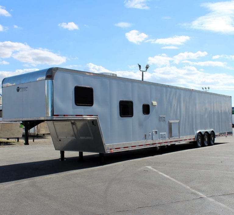 48ft. Used Car Hauler with Living Quarters Front Roadside View