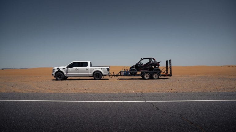 Truck with a trailer