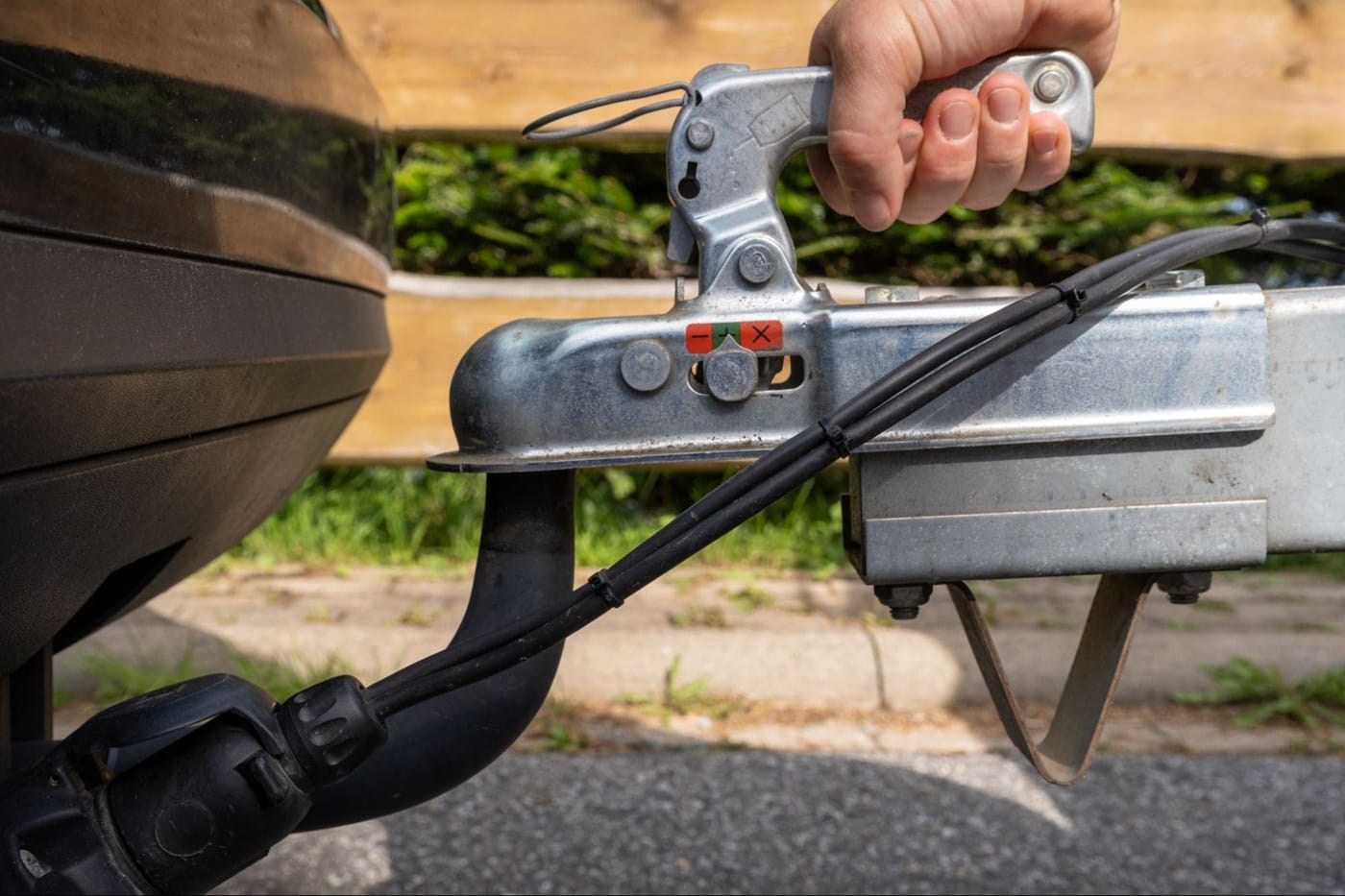 a trailer and hitch set up