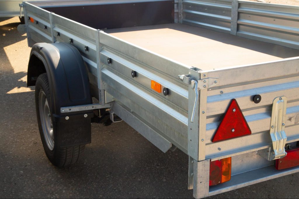 an open car trailer