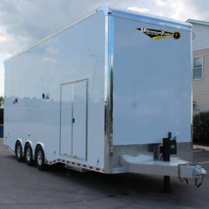 ENCLOSED STACKER TRAILER 2023 28' Aluminum Edge  16' Lift & Loaded Out